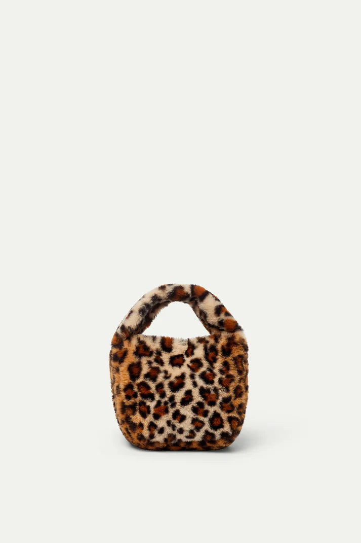 Fuzzy Leopard Mini Bag – Haley Solar - Main Image