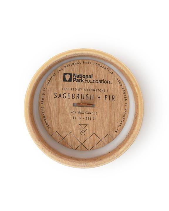 Paddywax National Parks Wooden Wick Candle General Paddywax Yellowstone- Sagebrush & Fir 