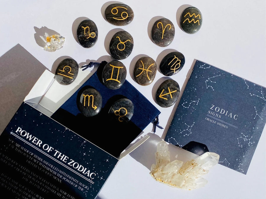 Zodiac Signs Oracle Stones Kit tarot Ark Made 
