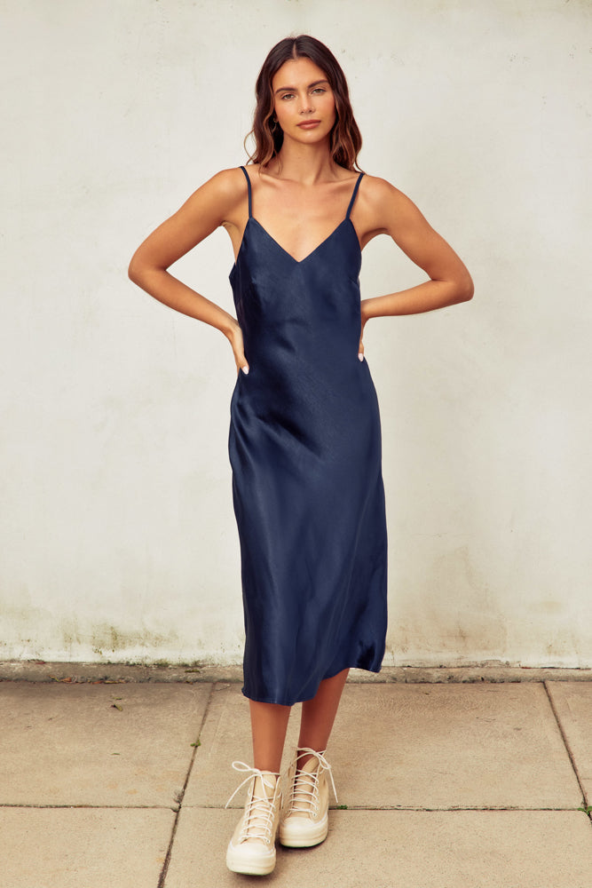 Satin Bias Slip Dress