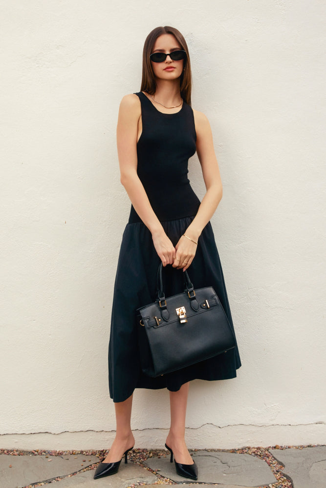 Midnight Ink Crewneck Knit Dress