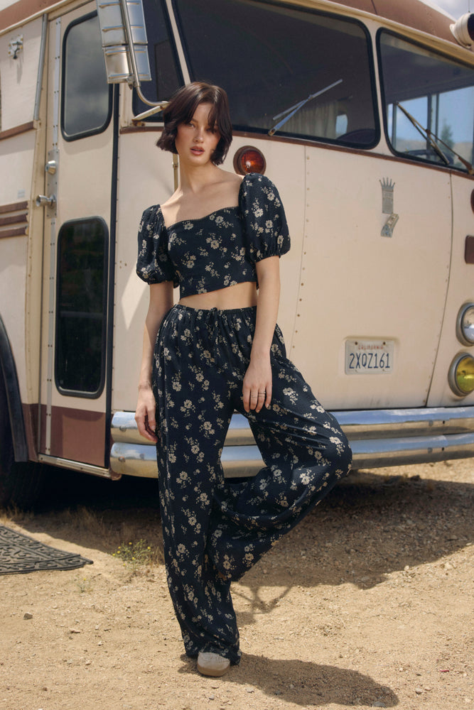 Dancing Moon Drawstring Pants