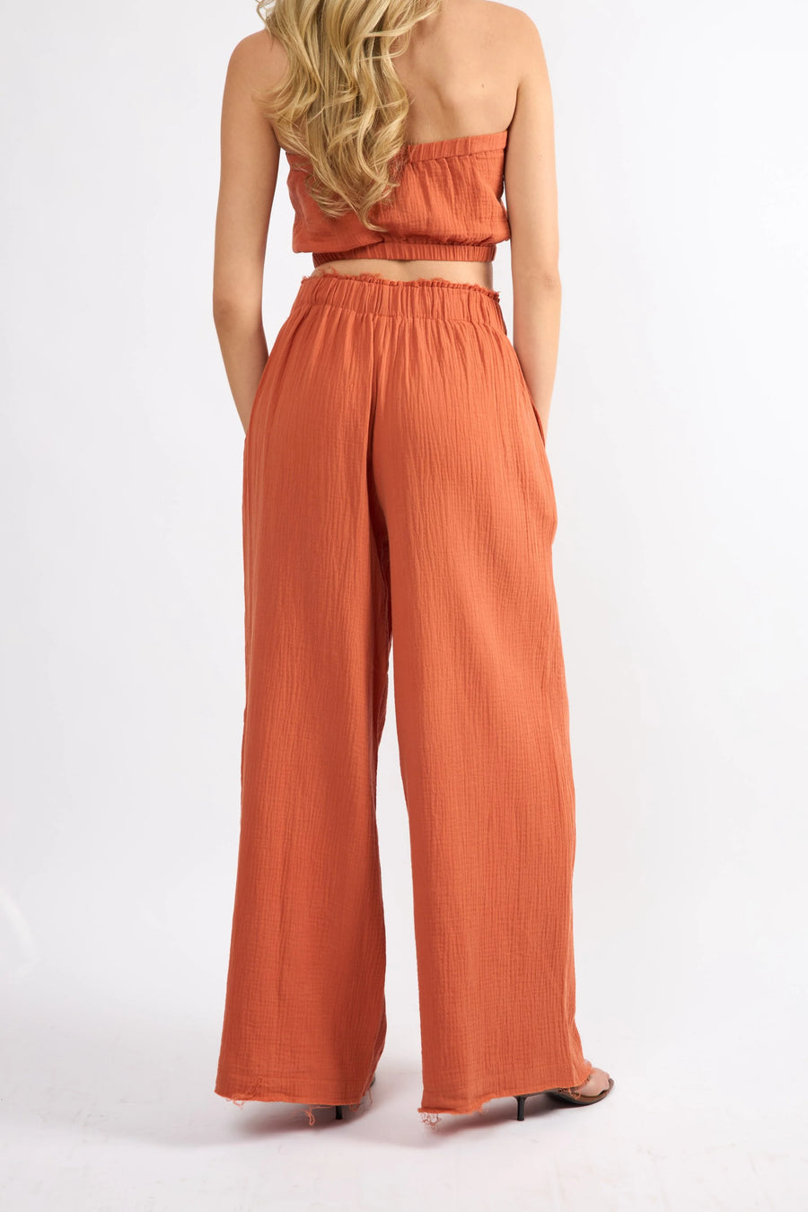 Terracotta Crinkle Pant