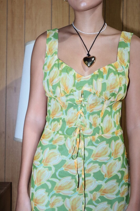 Lime Chiffon Maxi Dress pant Bailey Rose 