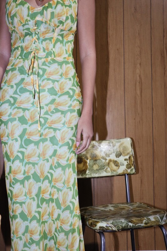 Lime Chiffon Maxi Dress pant Bailey Rose 
