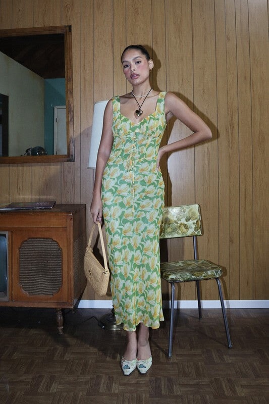 Lime Chiffon Maxi Dress pant Bailey Rose 