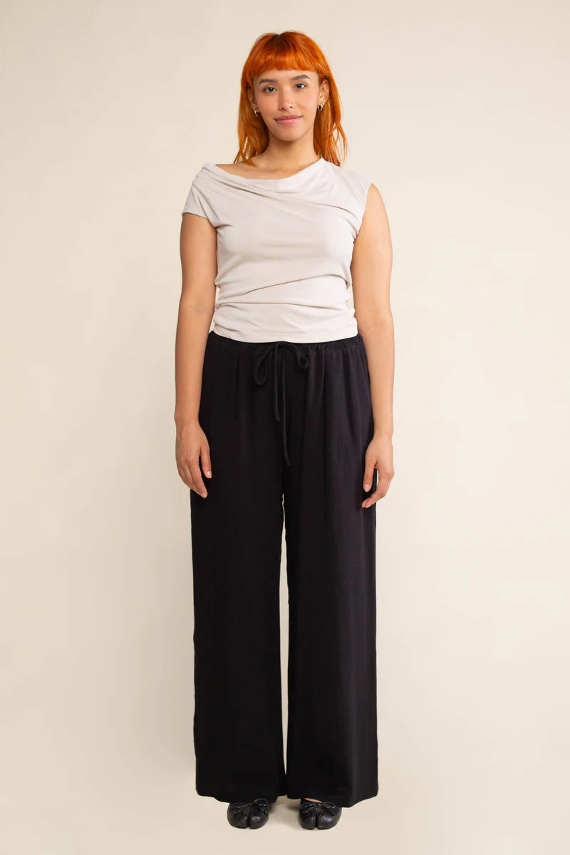 Cove Linen Pant in Black