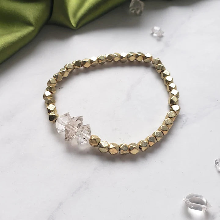 Star Dust Herkimer Diamond Bracelet