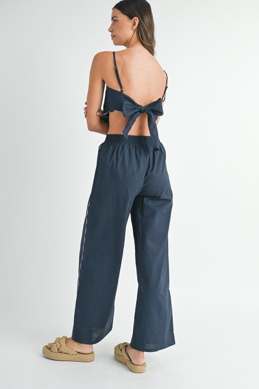 Stella Embroidered Scarf Top