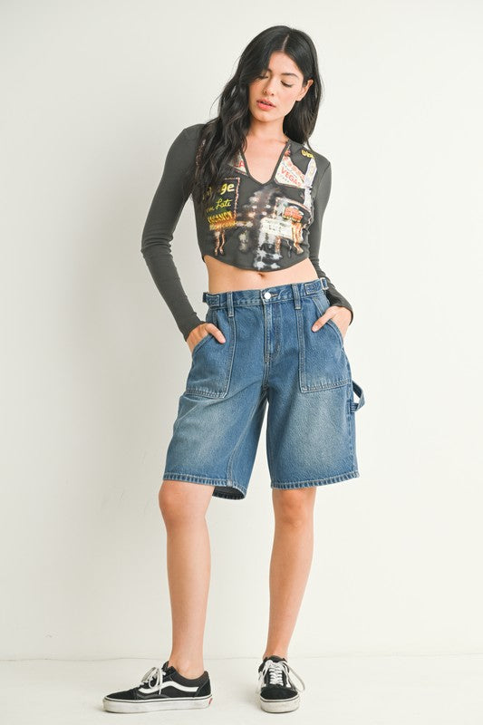 Slouchy Long Shorts