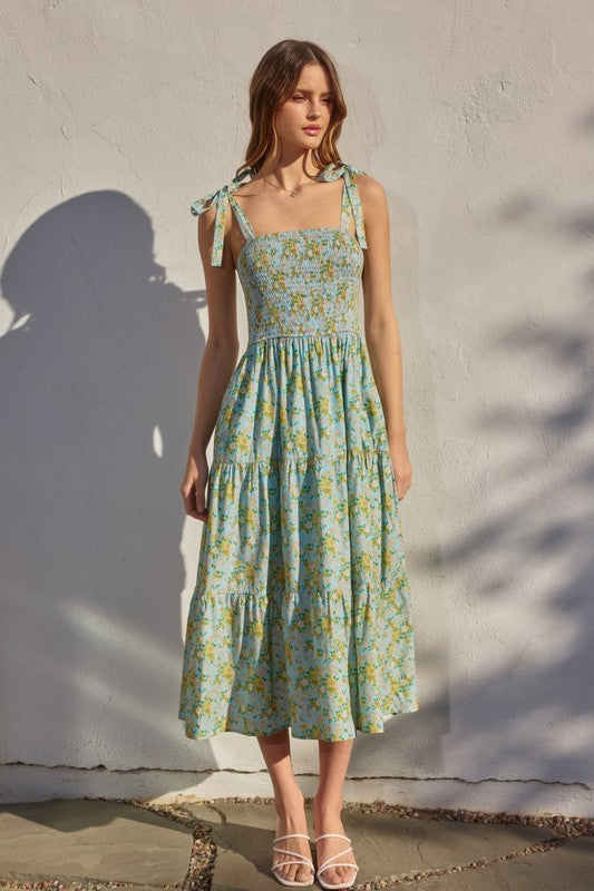 Blooming Flowers Maxi Dress