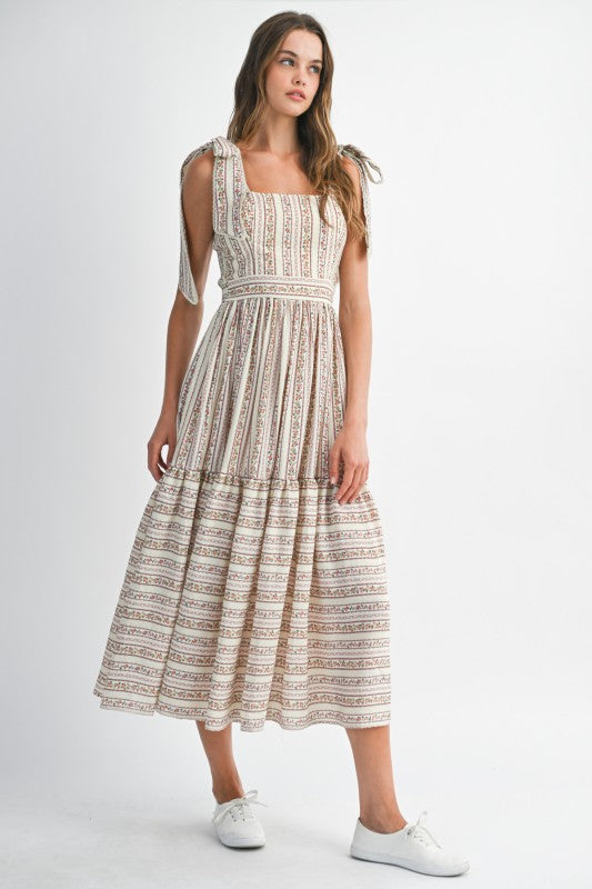 Floral Tiered Midi Dress