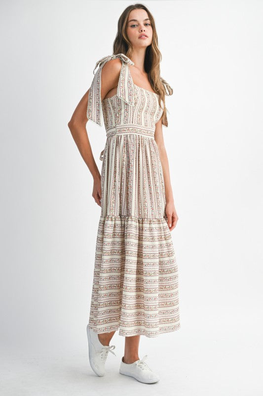 Floral Tiered Midi Dress