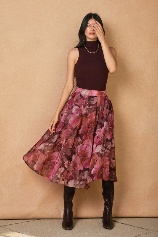 Plum Wine Tulle Skirt