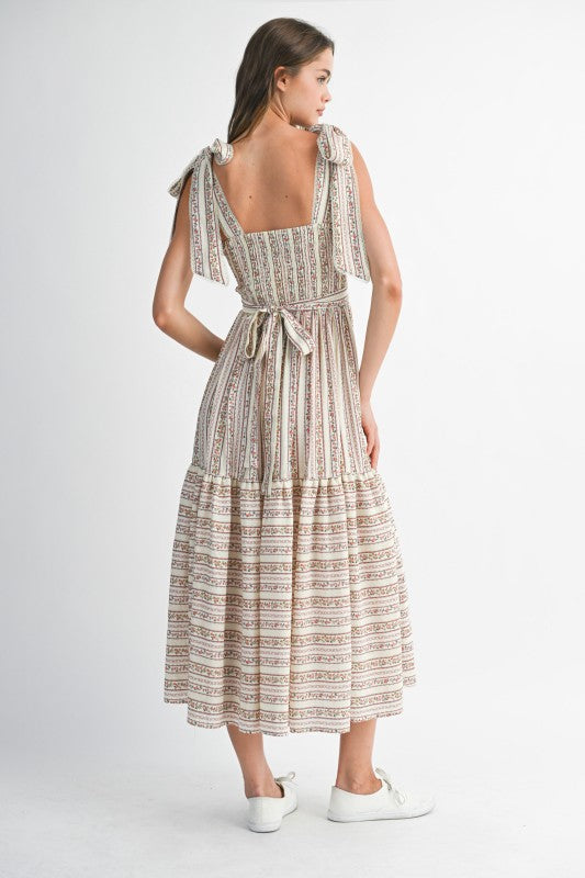Floral Tiered Midi Dress