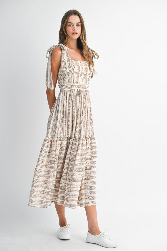 Floral Tiered Midi Dress