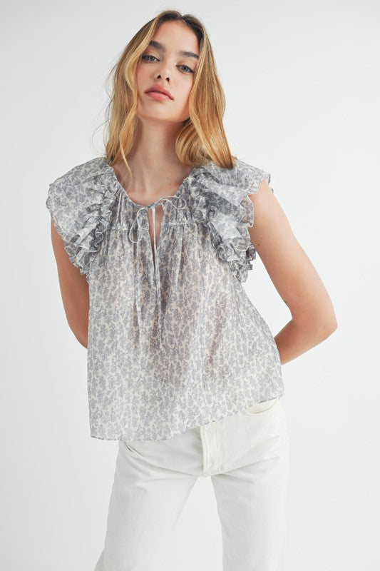Floral Ruffles Top