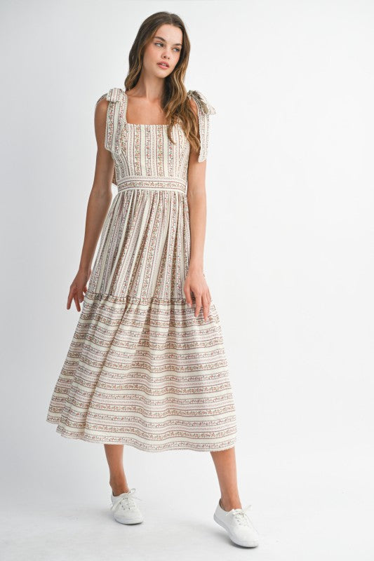 Floral Tiered Midi Dress