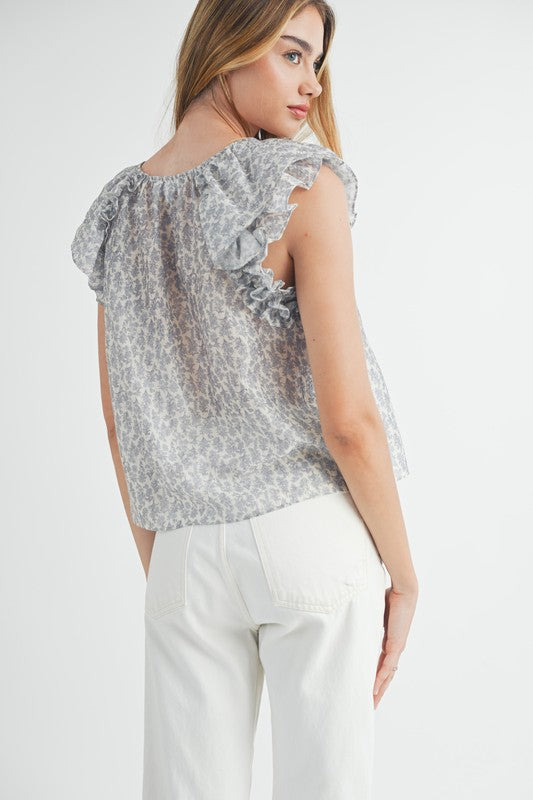 Floral Ruffles Top