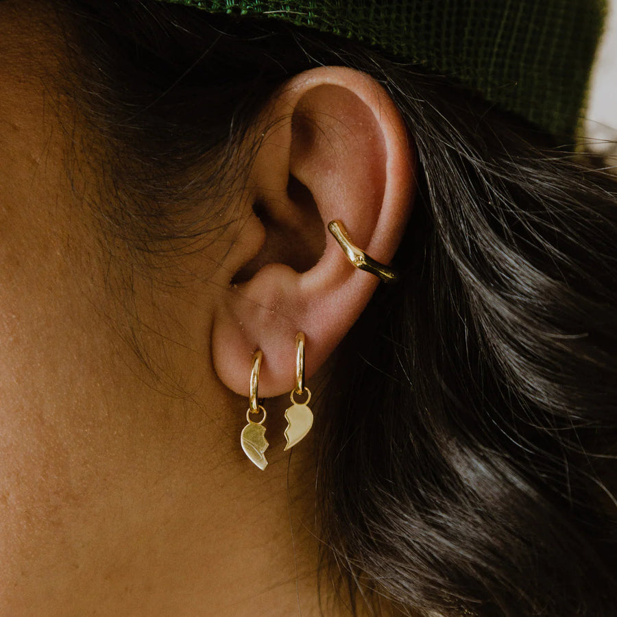 Heartbreaker Charm & Classic Huggie Earrings earrings Ear Kit 