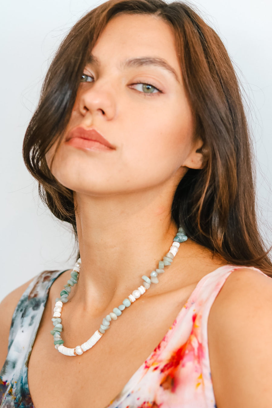 Amazonite and Shell Choker Hereafter 