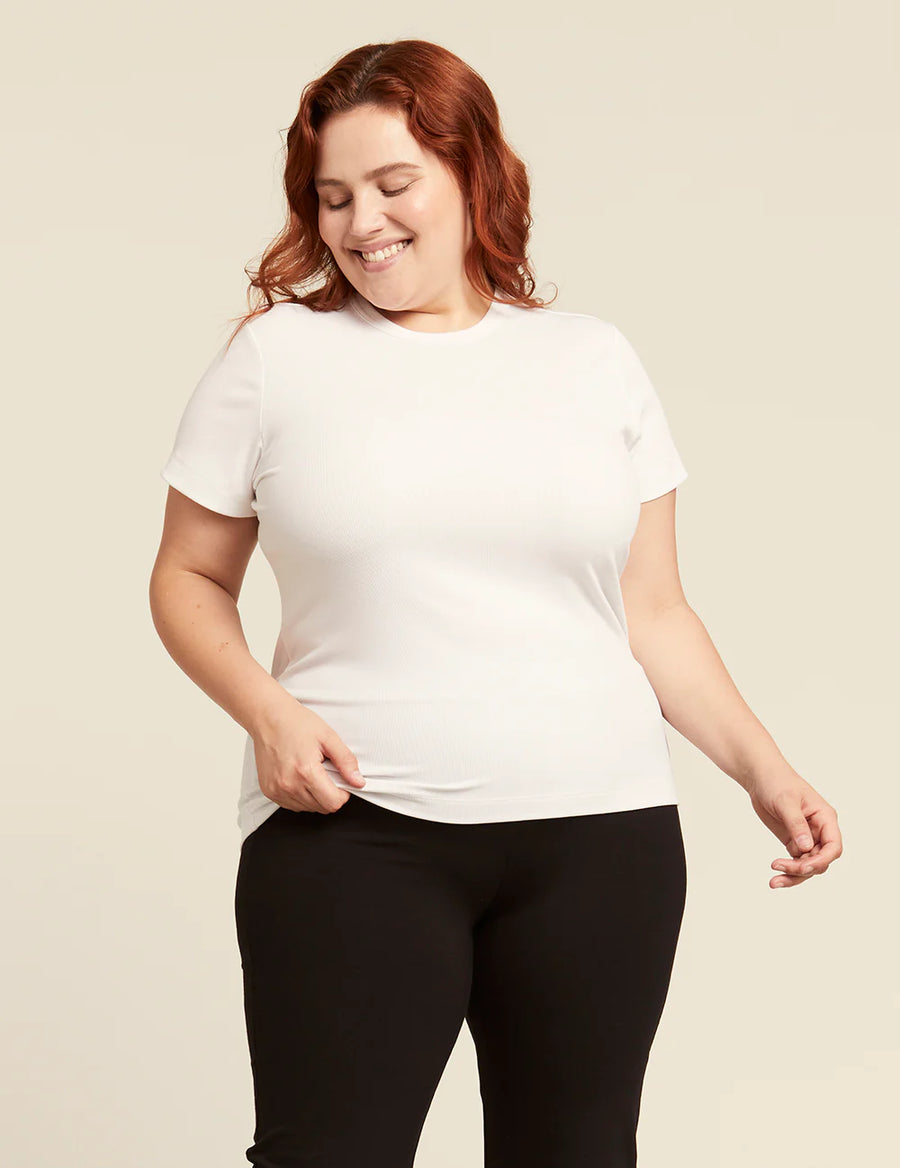Ribbed Crew Neck Tee