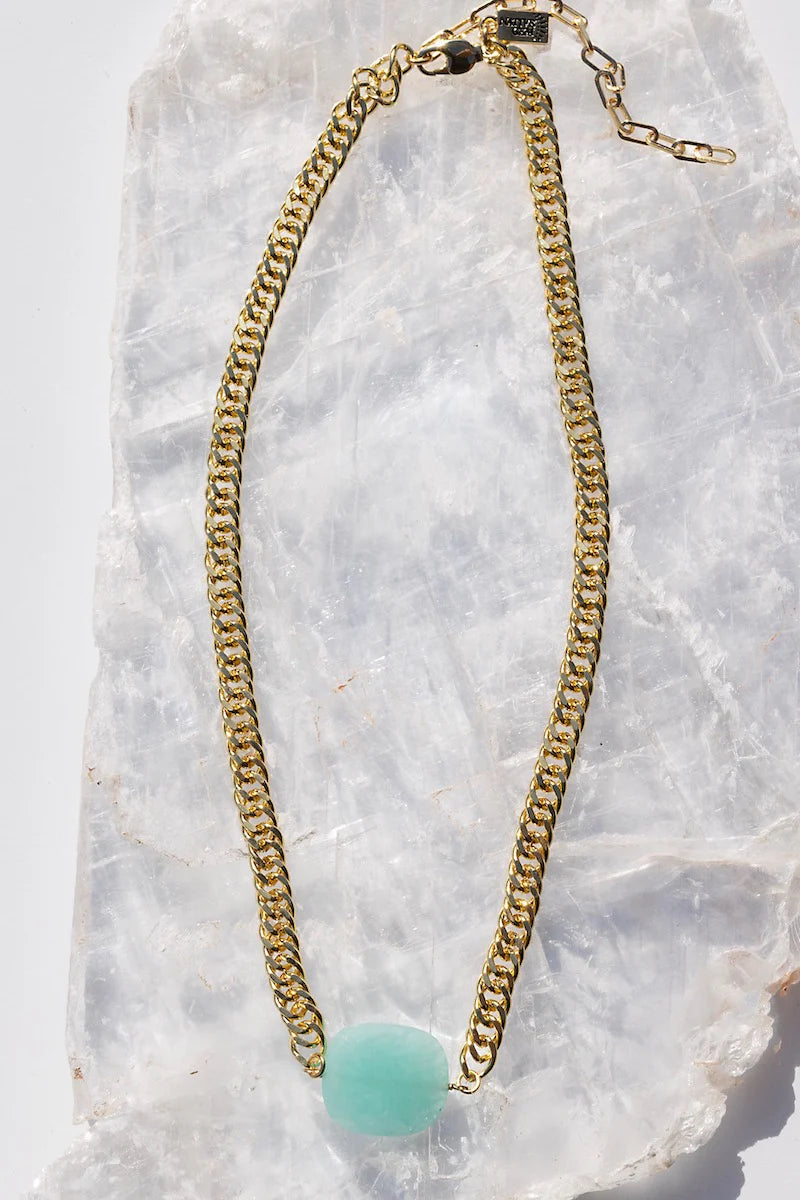 Amazonite Bling Gemstone Necklace