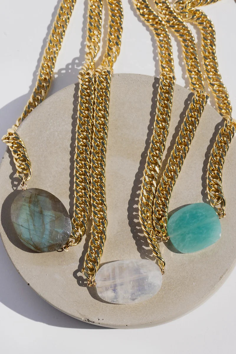 Labradorite Bling Gemstone Necklace