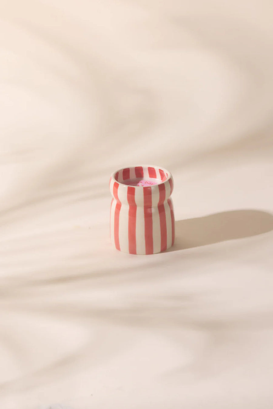 Hibiscus Bay Striped Ceramic Candle