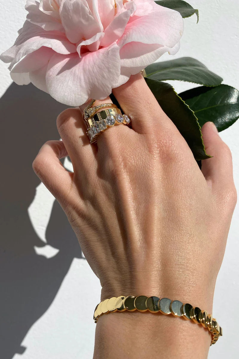 Gold Revolving Coin Bangle jewelry Native Gem Collection 