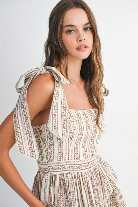 Floral Tiered Midi Dress