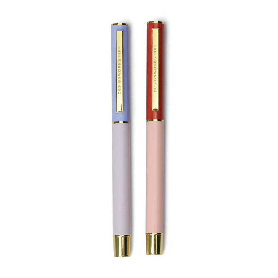 Colorblock Pen Set Lavender & Blush – Haley Solar