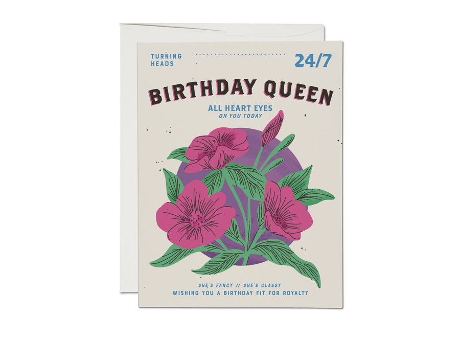 Birthday Queen Card cards & stationary Red Cap Cards 