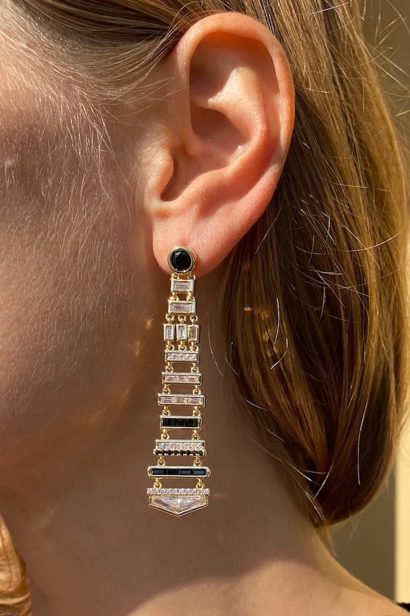 Deco Earrings in Edge jewelry Native Gem 