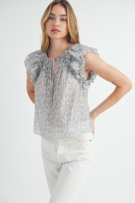 Floral Ruffles Top