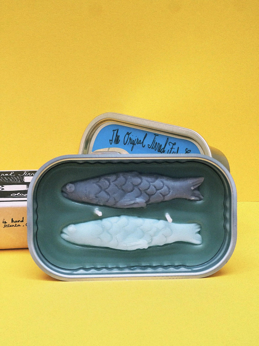 Tinned Fish Candle - Olive Oil and Sea Salt candle Tinned Candle 