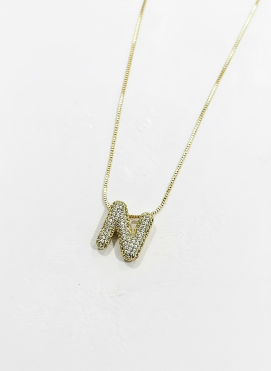 Bubble Letter Necklace