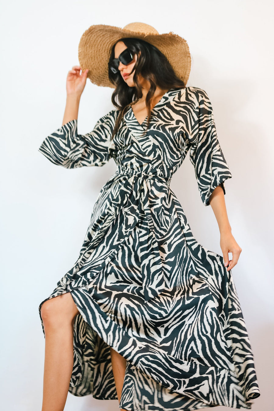 Bridgette Satin Wrap Dress dress Josa Tulum 