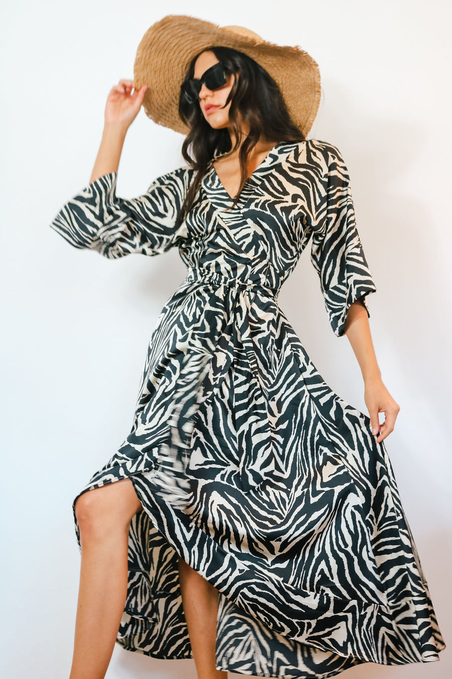 Bridgette Satin Wrap Dress dress Josa Tulum 