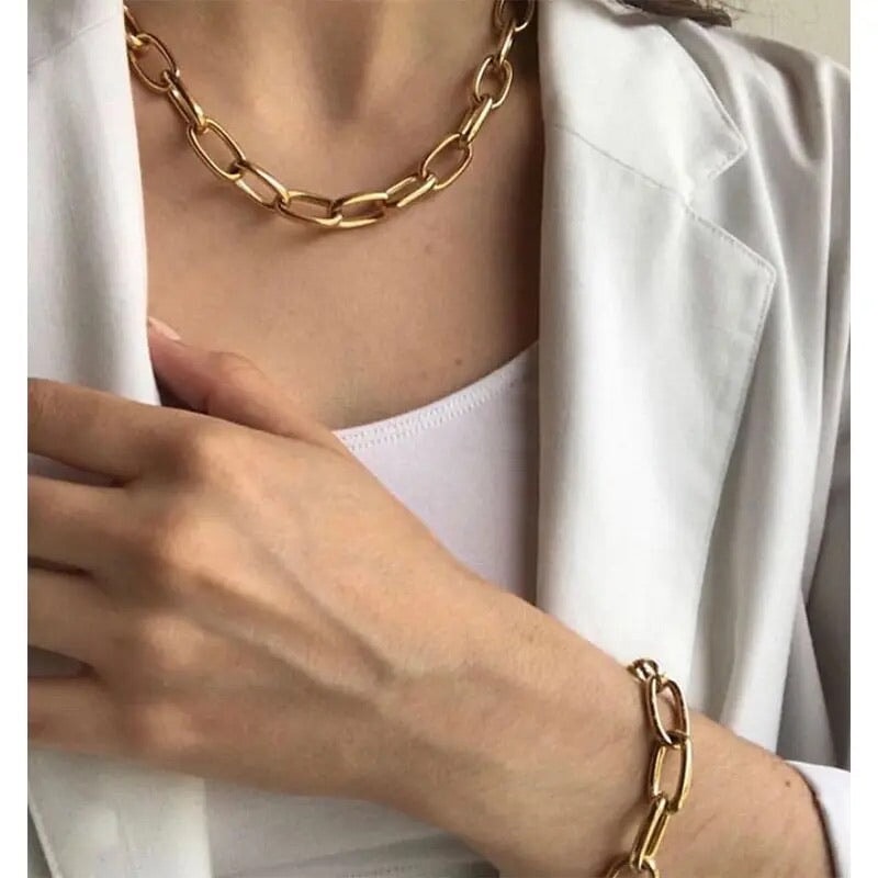 Chain Link Necklace Hereafter Gold 