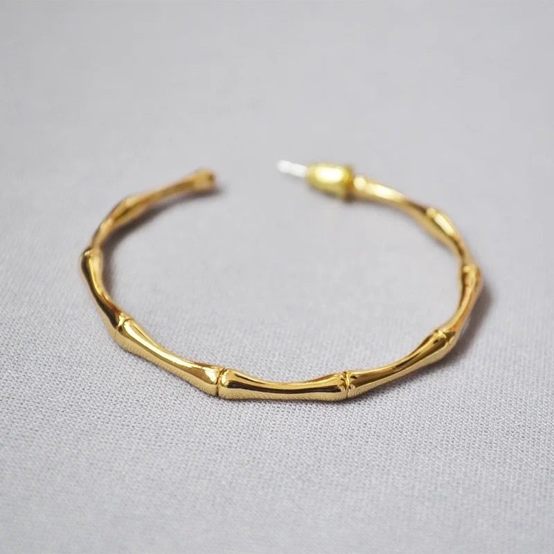 Bamboo Hoop Earrings Hereafter 