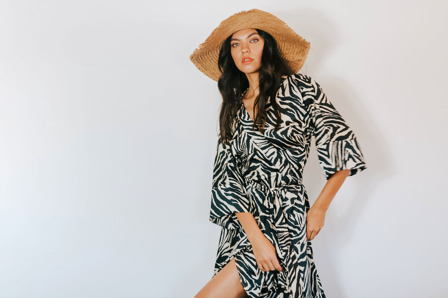 Bridgette Satin Wrap Dress dress Josa Tulum 
