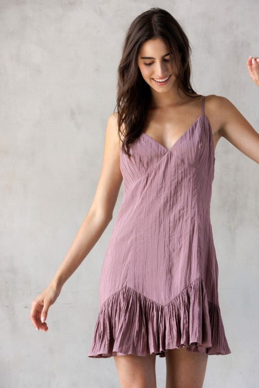 Mara Mauve Mini Dress