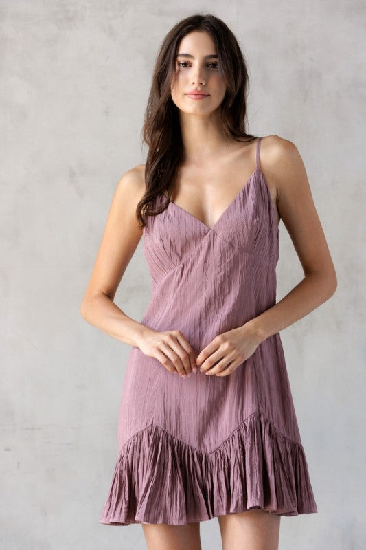 Mara Mauve Mini Dress