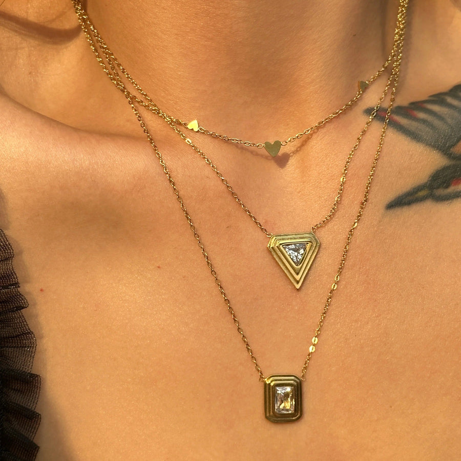 Teeny Hearts Station Necklace Hereafter 