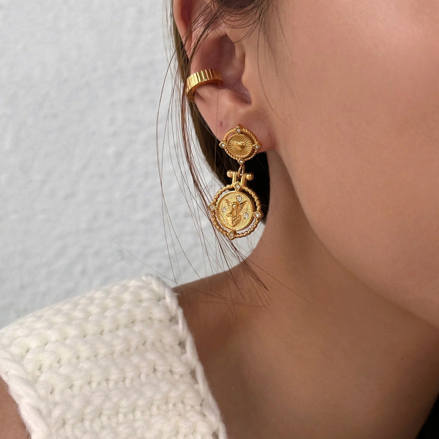 Hearts of Fire Coin Earring Hereafter 