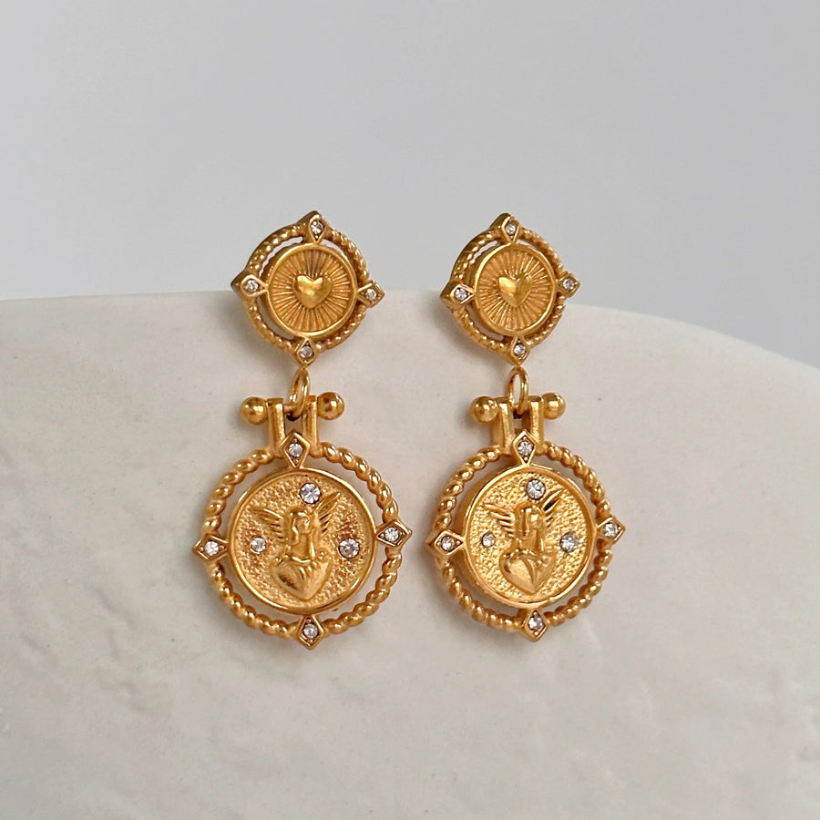 Hearts of Fire Coin Earring Hereafter 