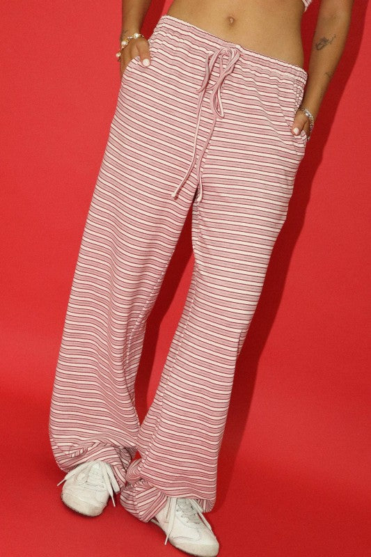 Terry Striped Pants