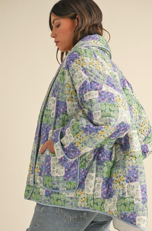 Patchwork Floral Quilt Jacket