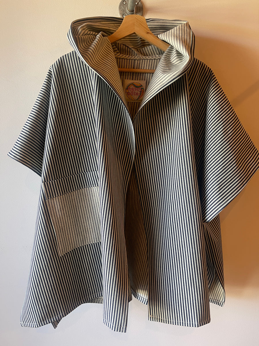 Railroad Denim Poncho  **SHIPPING 11/17**